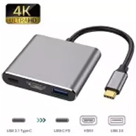 USB C to HDMI Multiport Digital AV Adapter, USB 3.1 Type C to 4K HDMI Adapter Hub with USB 3.0 Port +PD Compatible with MacBook Pro/ S8+/S9+ etc USB-C Devices