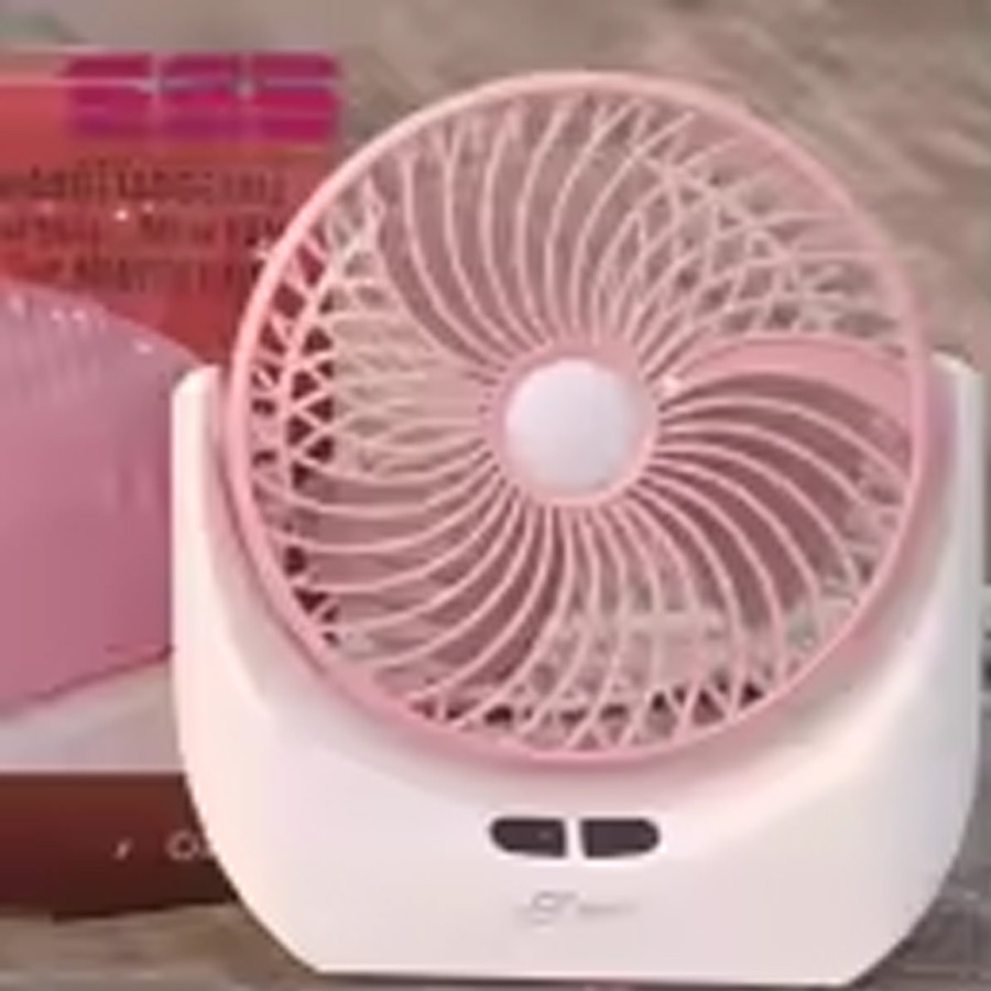 Lithium rechargeable mini table fan with LED light -1880